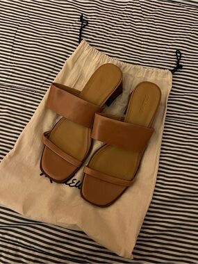 Madewell the kailin sandal in shiny leather